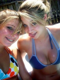 Teen cheerleader having